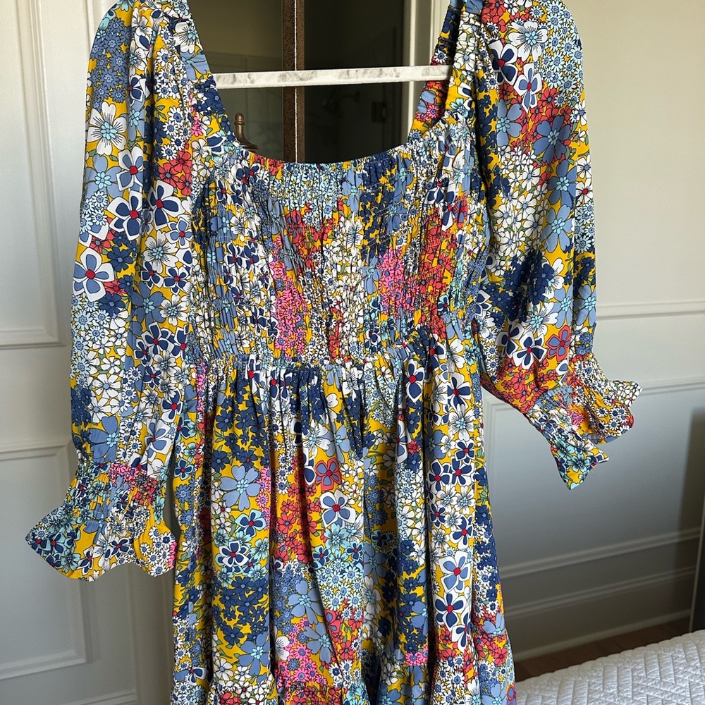 KARLIE Floral Smocked Dress - Picture 3 of 8